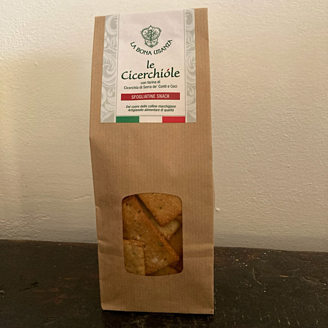 Le Cicerchiole / Crackers van graserwten en kikkererwten (150g)