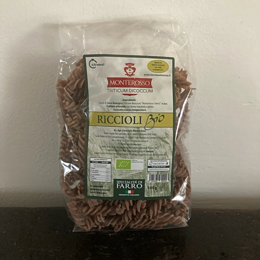 Riccioli 100% farina di farro / Riccioli 100% spelt (500gr)