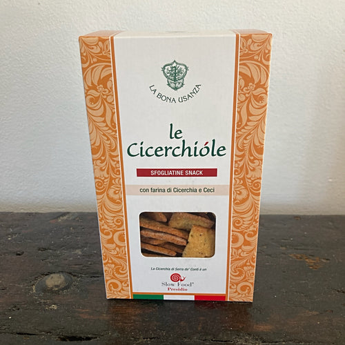 Le Cicerchiole / Crackers van graserwten en kikkererwten (150g)